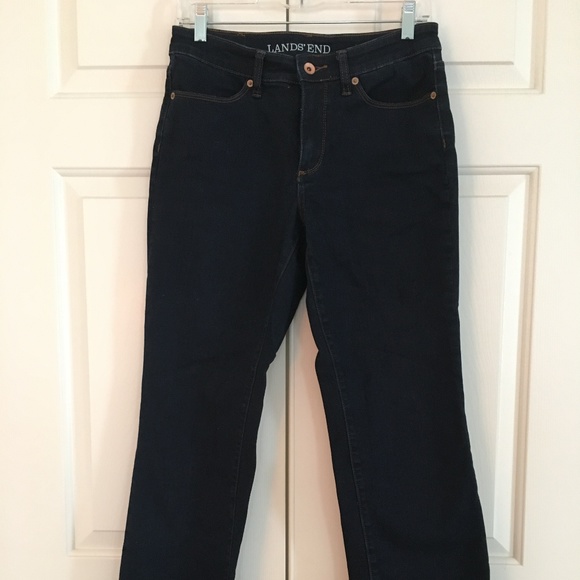 Land's End Bootcut Dark Wash Jeans Size 6 - Picture 1 of 5